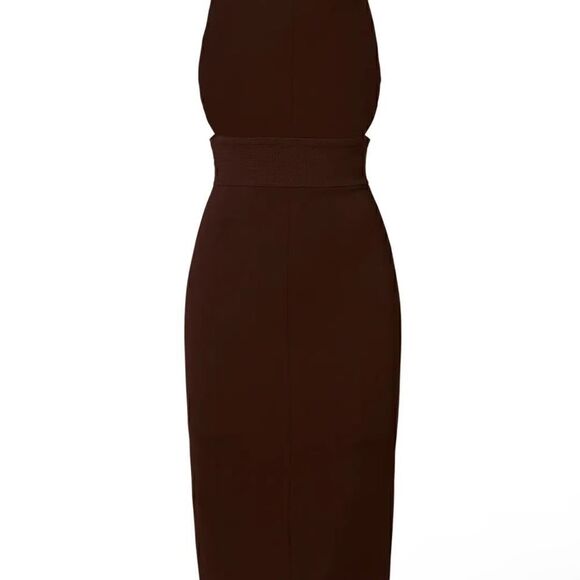 Narciso Rodriguez Oxblood Cut Out Sheath - Picture 8 of 10